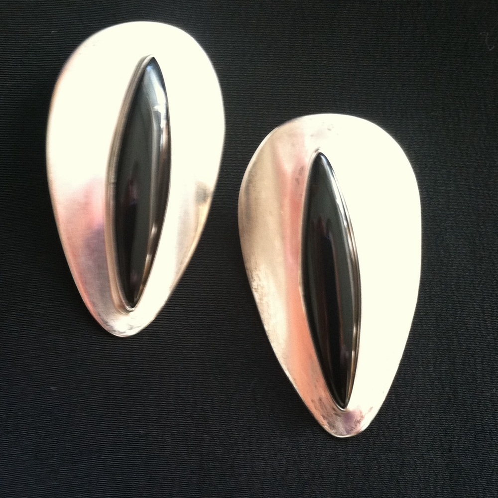 Vintage Native American. Sterling/onyx-Make Offer - Picture 3 of 4